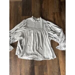 Entro Ladies Top‎ Blouse Flowy Small Blue